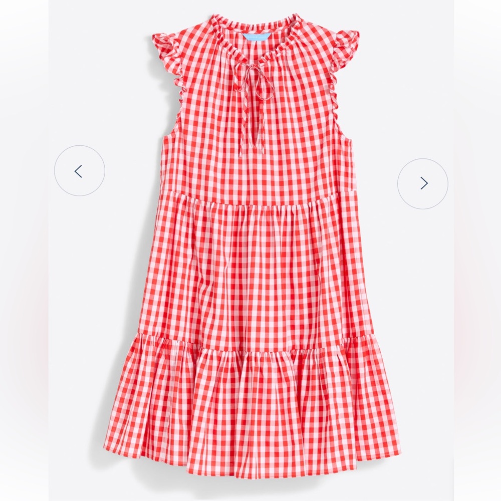 Draper James Connie Flutter Sleeve Dress in Poppy
Red Gingham